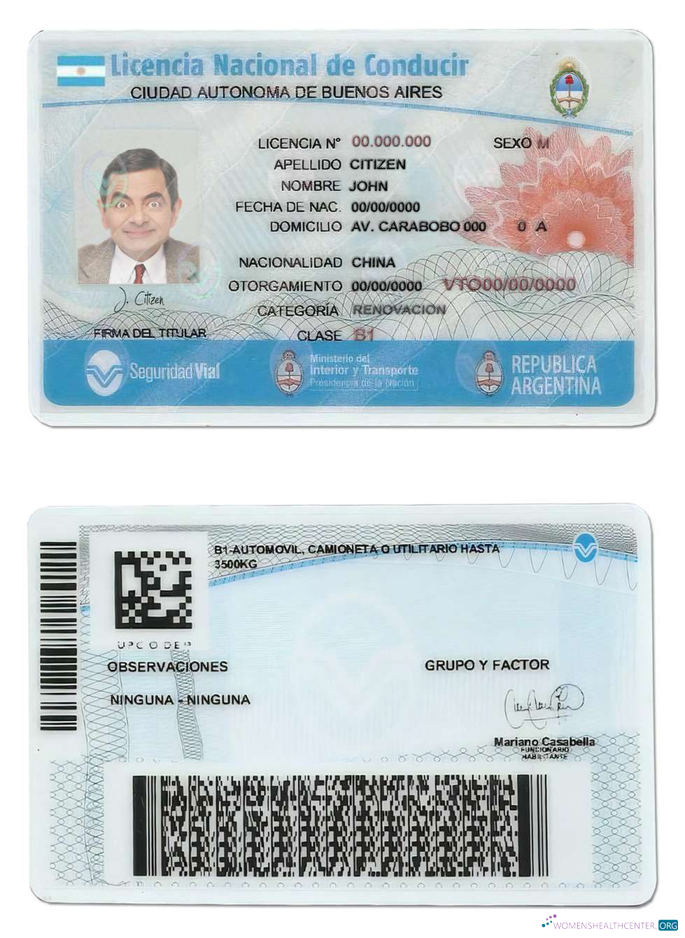 download Argentina Buenos Aires driving license
